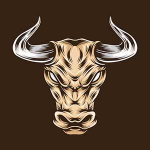 Diseño cabeza de toro tatuaje